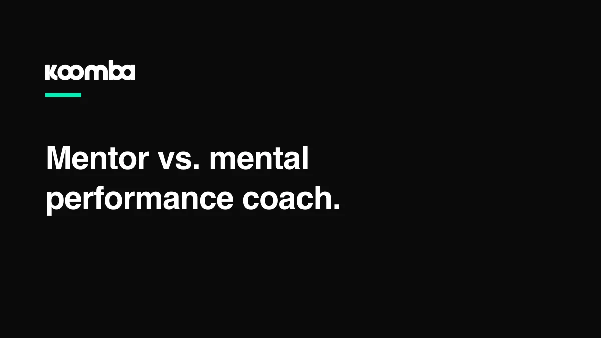 Athlete Mentor vs. Mental Performance Coach: Which Does Your Athlete Actually Need?